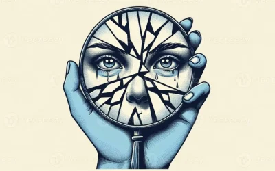 a-hand-holding-a-shattered-mirror-with-fractured-pieces-reflecting-a-range-of-emotions-and-the-concept-of-a-broken-self-image