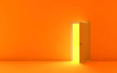 ajar-door-on-orange backgroud