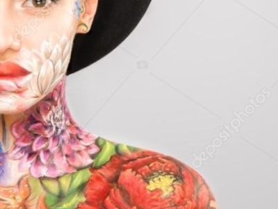 woman-hat-tatoo-shoulder-neck